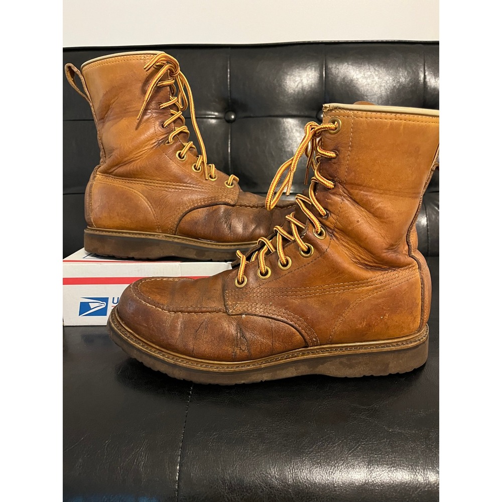Vintage 1970s-1980s Leather Moc Toe Boots